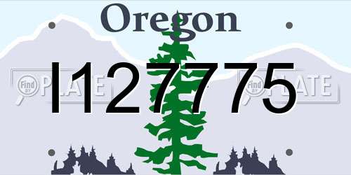 I127775 Oregon License Plate