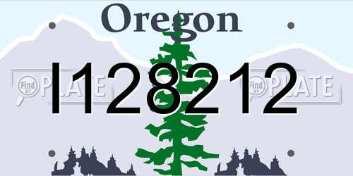 I128212 Oregon License Plate