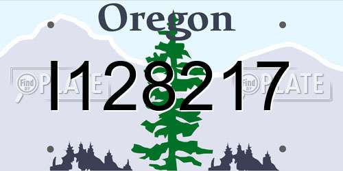 I128217 Oregon License Plate