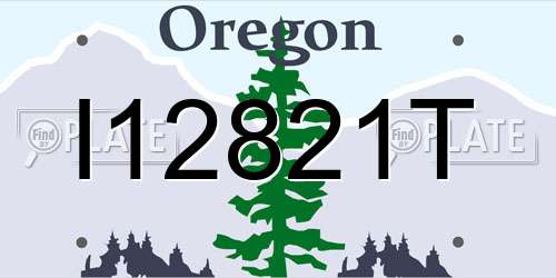 I12821T Oregon License Plate