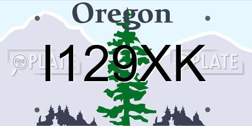 I129XK Oregon License Plate