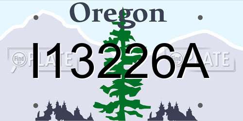 I13226A Oregon License Plate