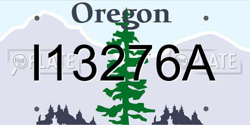 I13276A Oregon License Plate