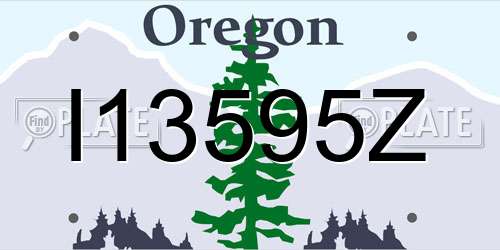 I13595Z Oregon License Plate