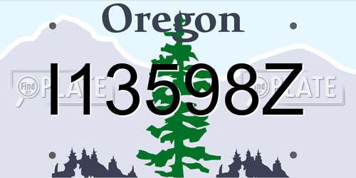 I13598Z Oregon License Plate