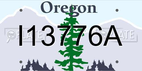 I13776A Oregon License Plate