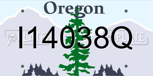I14038Q Oregon License Plate