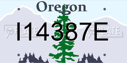 I14387E Oregon License Plate