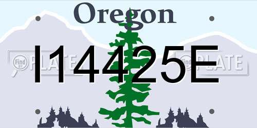I14425E Oregon License Plate