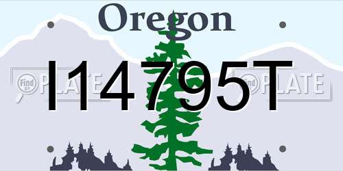 I14795T Oregon License Plate