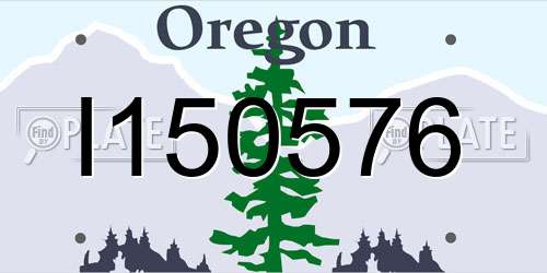 I150576 Oregon License Plate
