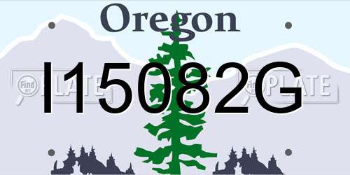 I15082G Oregon License Plate