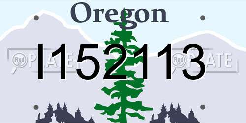 I152113 Oregon License Plate