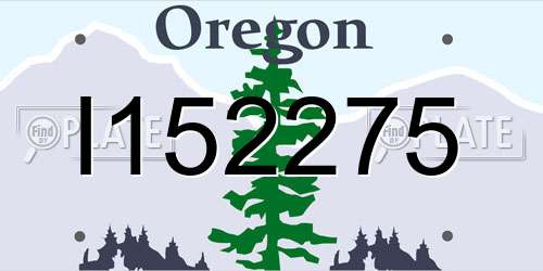 I152275 Oregon License Plate