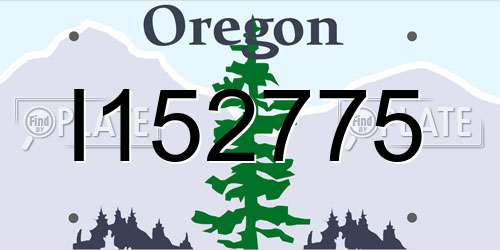 I152775 Oregon License Plate