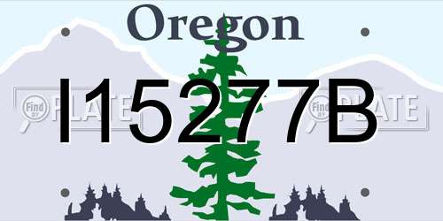 I15277B Oregon License Plate