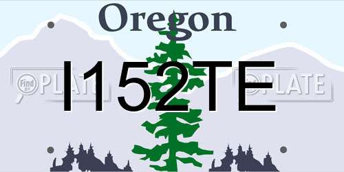 I152TE Oregon License Plate