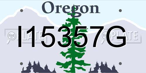 I15357G Oregon License Plate