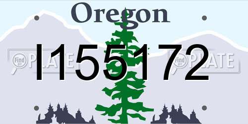 I155172 Oregon License Plate