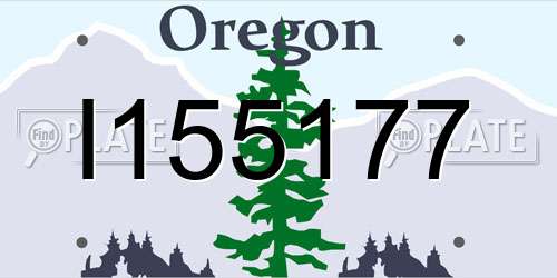 I155177 Oregon License Plate