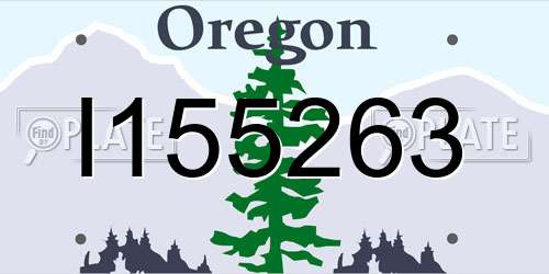 I155263 Oregon License Plate