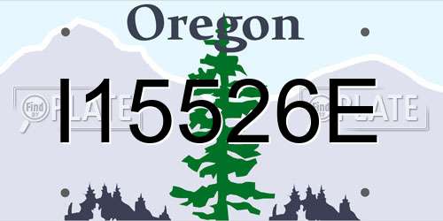 I15526E Oregon License Plate