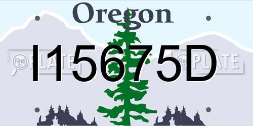 I15675D Oregon License Plate