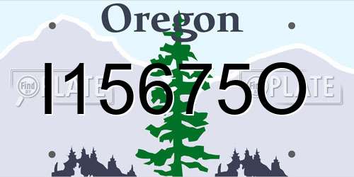I15675O Oregon License Plate