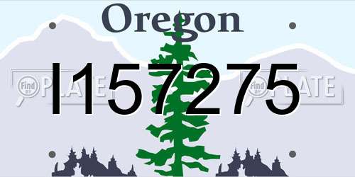 I157275 Oregon License Plate