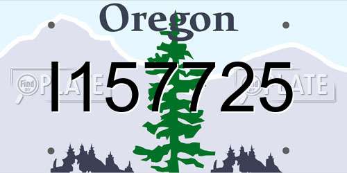 I157725 Oregon License Plate