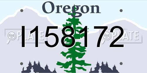 I158172 Oregon License Plate