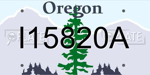 I15820A Oregon License Plate