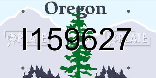 I159627 Oregon License Plate