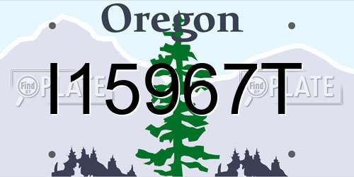 I15967T Oregon License Plate