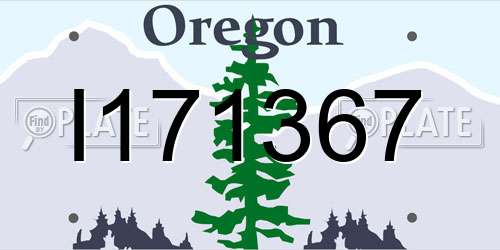 I171367 Oregon License Plate