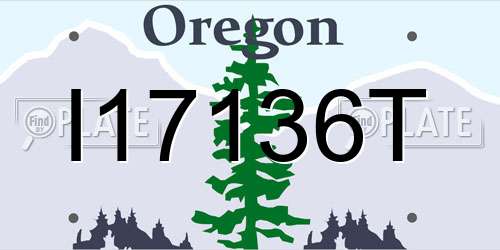 I17136T Oregon License Plate