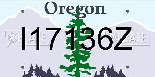 I17136Z Oregon License Plate