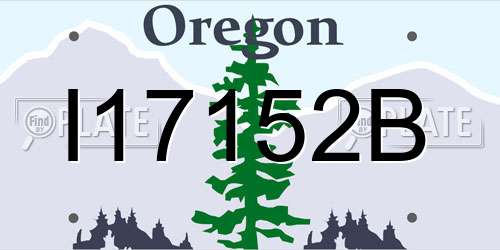 I17152B Oregon License Plate