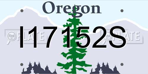 I17152S Oregon License Plate