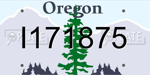 I171875 Oregon License Plate