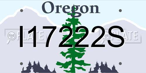 I17222S Oregon License Plate