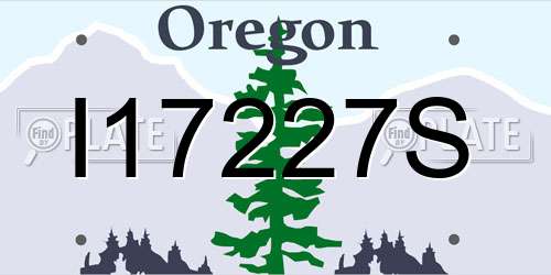 I17227S Oregon License Plate