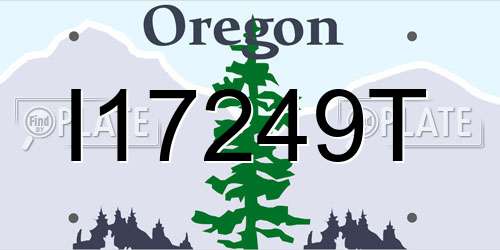 I17249T Oregon License Plate