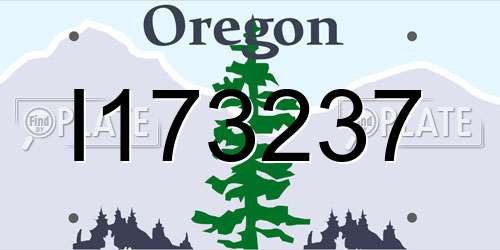 I173237 Oregon License Plate