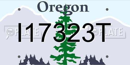 I17323T Oregon License Plate