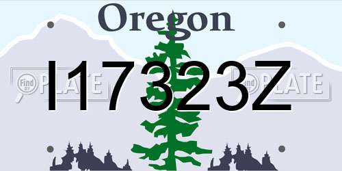 I17323Z Oregon License Plate