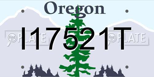I17521T Oregon License Plate