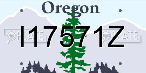 I17571Z Oregon License Plate