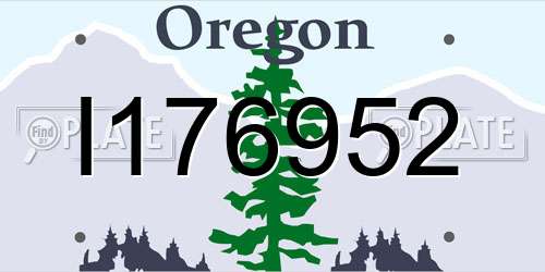 I176952 Oregon License Plate