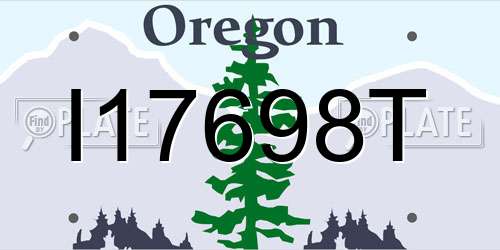 I17698T Oregon License Plate